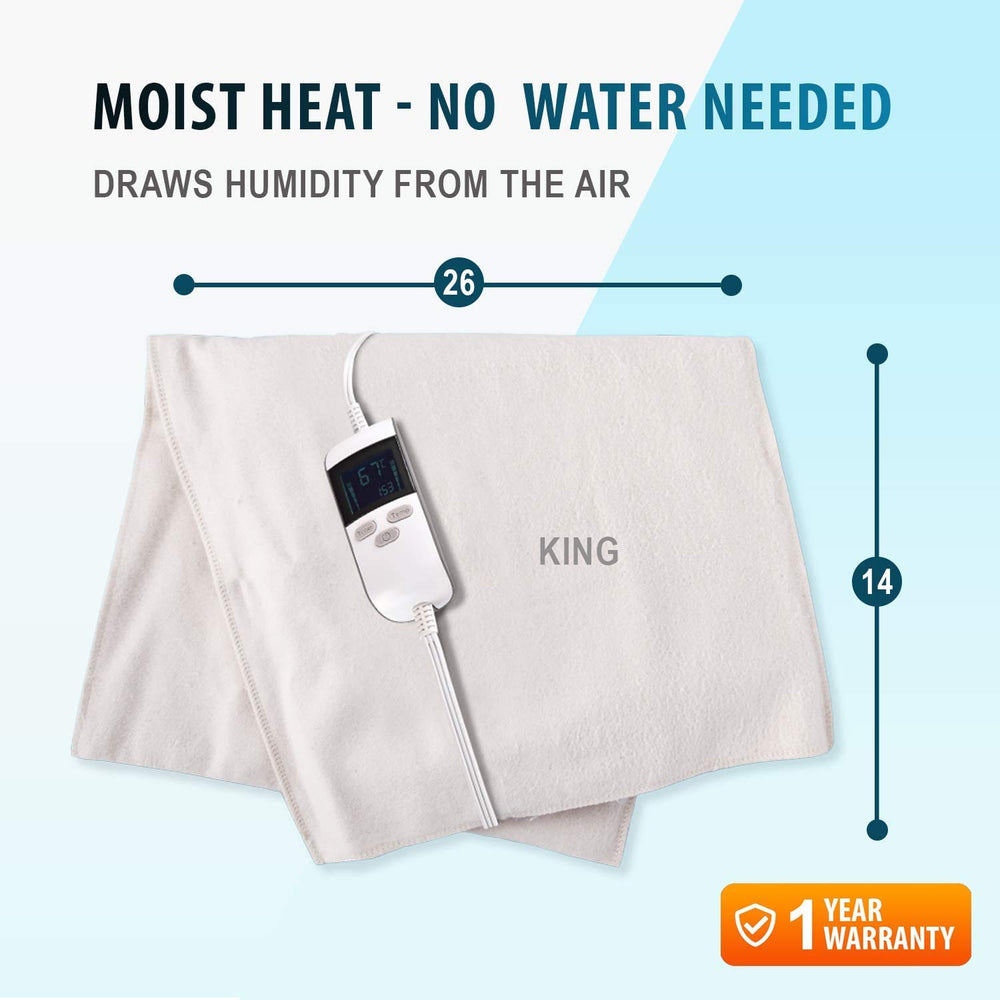 ThermoRelief king-size pad control panel with adjustable heat settings.