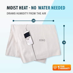 ThermoRelief king-size pad control panel with adjustable heat settings.