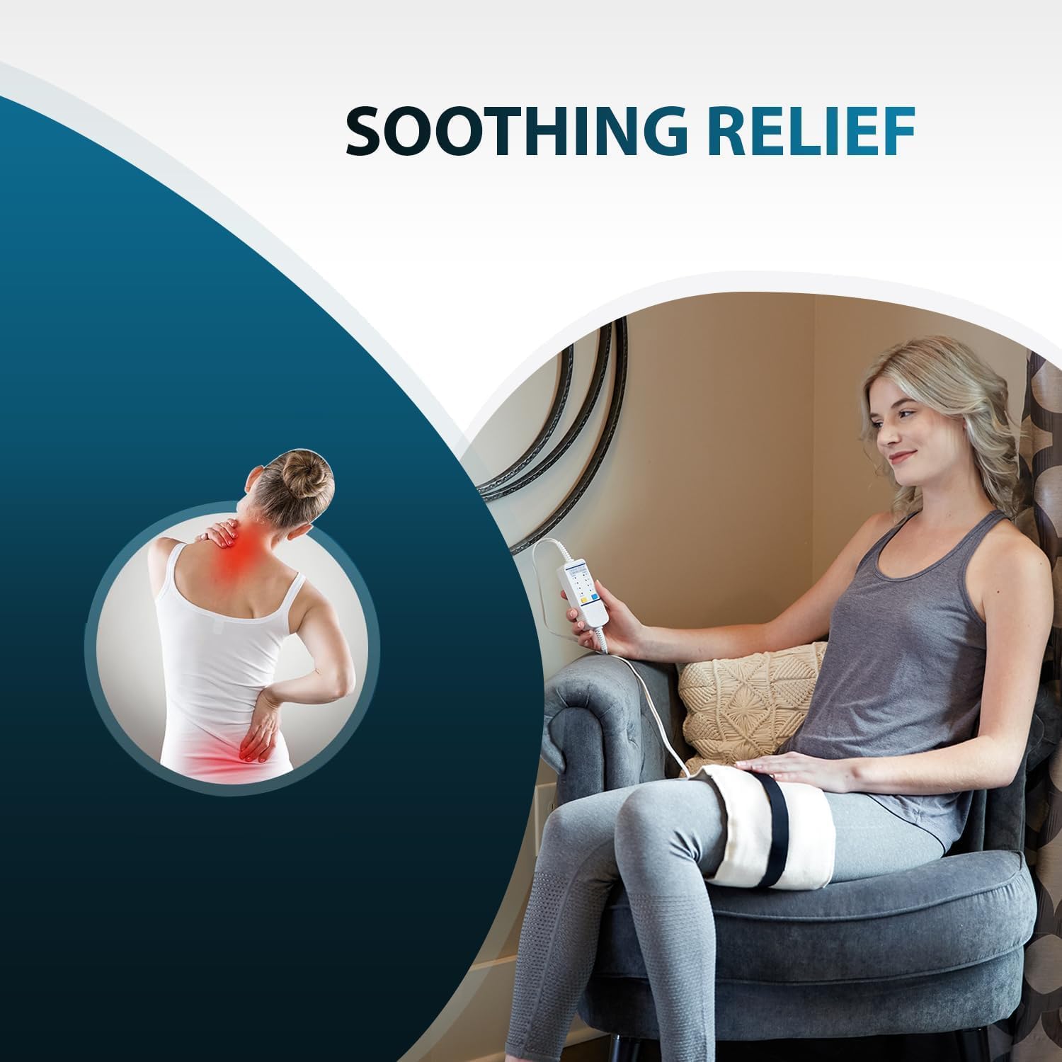 Thermotech heating pad soft flannel cover close-up highlights comfortable moisture-infused heat
