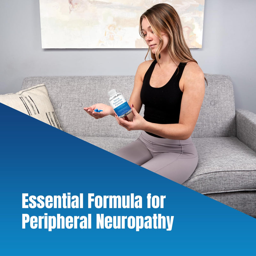 M Pain Nerve Support ingredients list featuring L-Arginine and B vitamins.