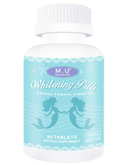 M.U Magic Whitening Pills bottle front view for clear skin support