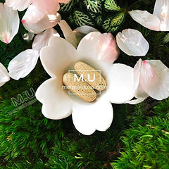 M.U Magic Whitening Pills label close-up shows ingredients and claims