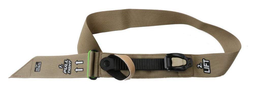 M2 Inc 2-inch ratcheting medical tourniquet tan for fast one-handed application