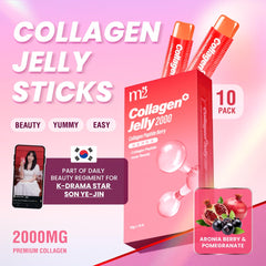 closeup of m2 Jelly Stick Berry dose highlighting collagen content