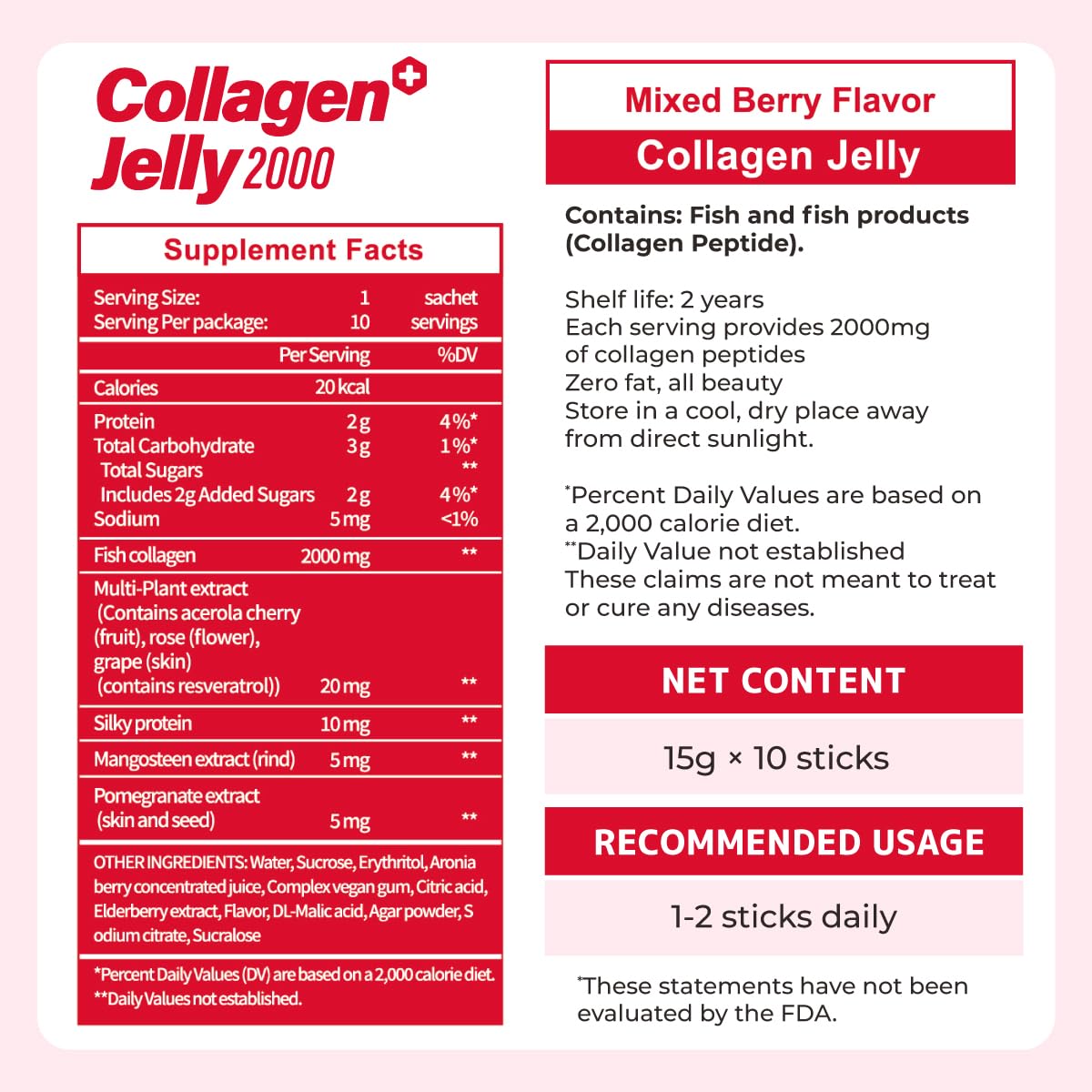 front view of m2 Jelly Stick Berry packaging