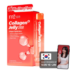 m2 Jelly Stick Berry flavor packaging shown for daily skin hydration support