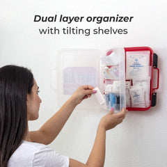 M2 BASICS organized-supplies frame highlights neat compartments for quick finding.