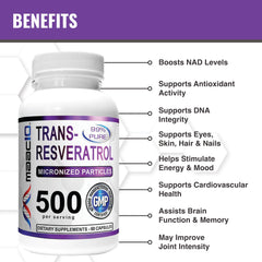 MAAC10 capsules closeup showing high-potency 500 mg per serving for vitality.