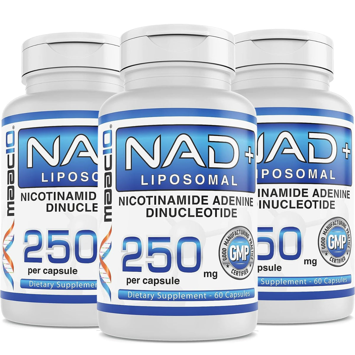 MAAC10 Liposomal NAD+ bottle front view for easy daily energy support