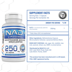 MAAC10 Liposomal NAD bottle on desk suggests daily wellness routine.