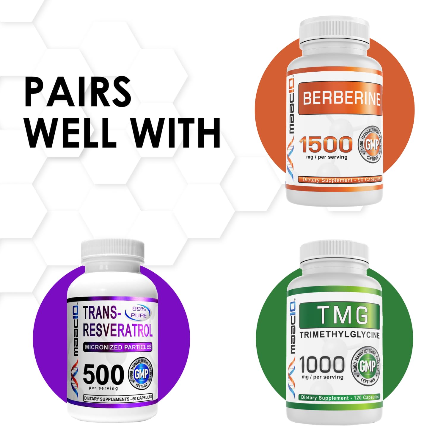 MAAC10 NAD bottle graphic emphasizes longevity-supporting benefits.