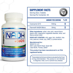 MAAC10 NADH + CoQ10 berry-flavored chewables for tasty daily energy.