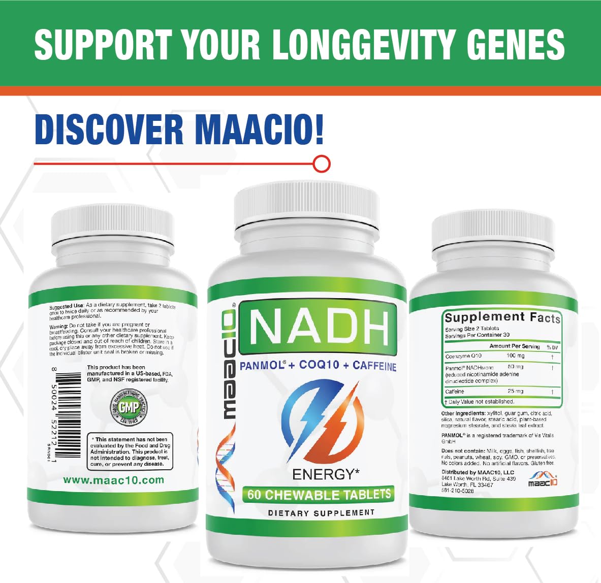 MAAC10 energy booster used during work for focus