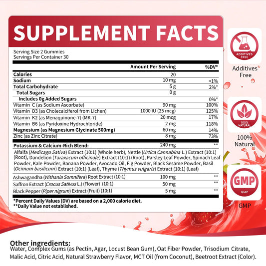 MABEFY gummies pack close-up highlighting bite-sized chews for everyday support