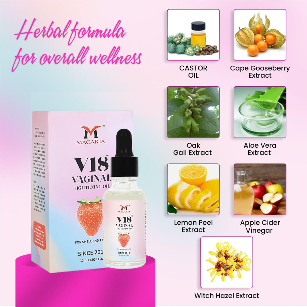 MACARIA V18 Chamomile Oil provides gentle nourishment.