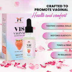 MACARIA V18 Manjikani Oil emphasis on elasticity support.