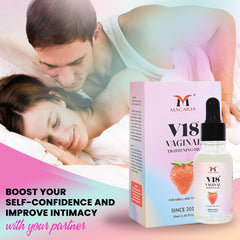 MACARIA V18 Strawberry Scent enhances the intimate routine scent.