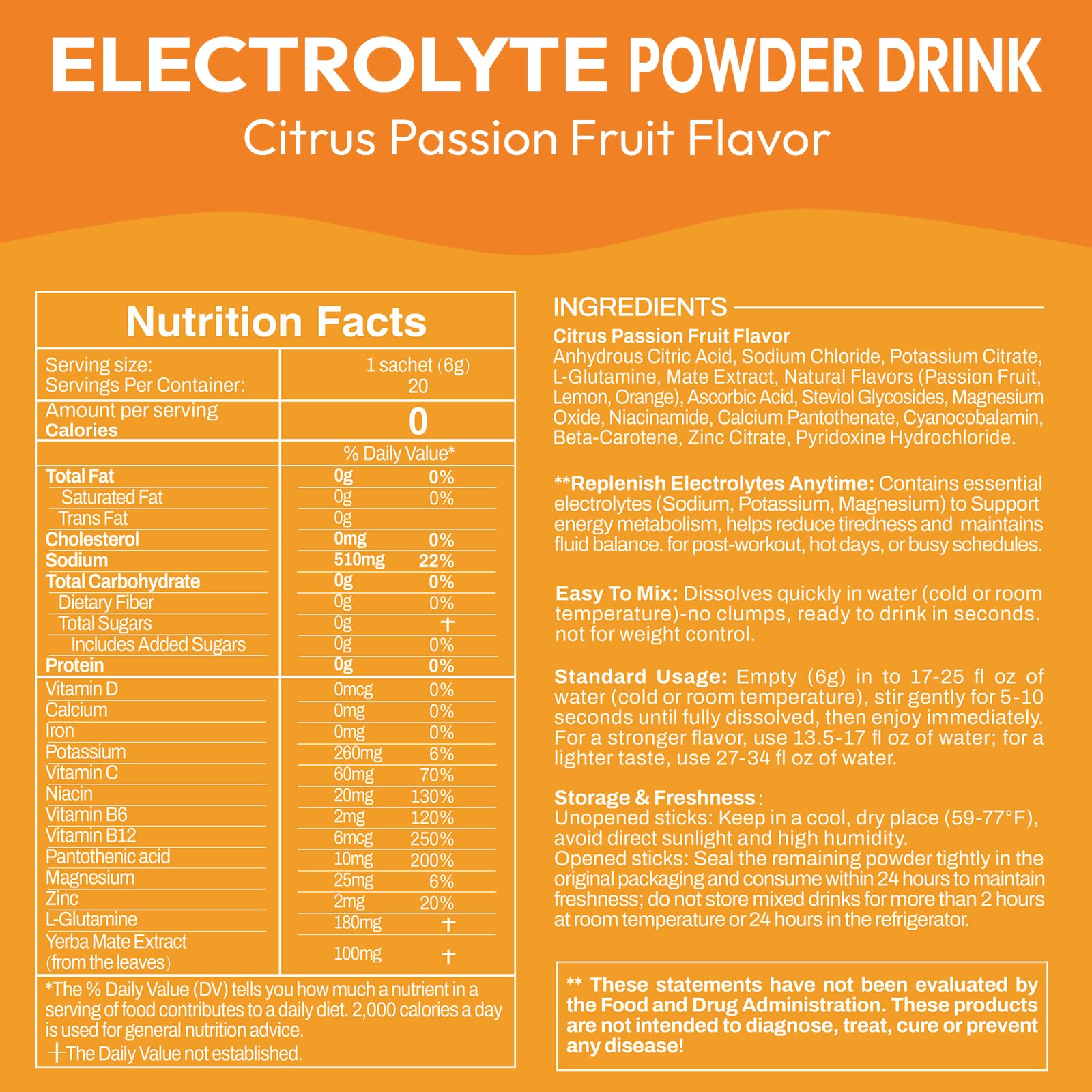 Row of Macmony electrolyte packets ready for quick hydration anywhere