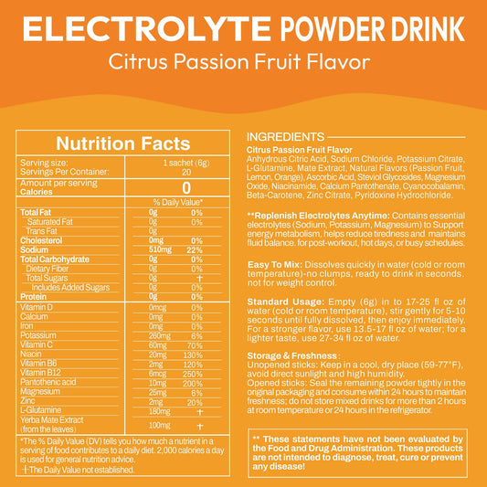 Row of Macmony electrolyte packets ready for quick hydration anywhere
