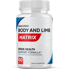 Macondo Body and Limb Matrix capsules in bottle for daily circulation support.