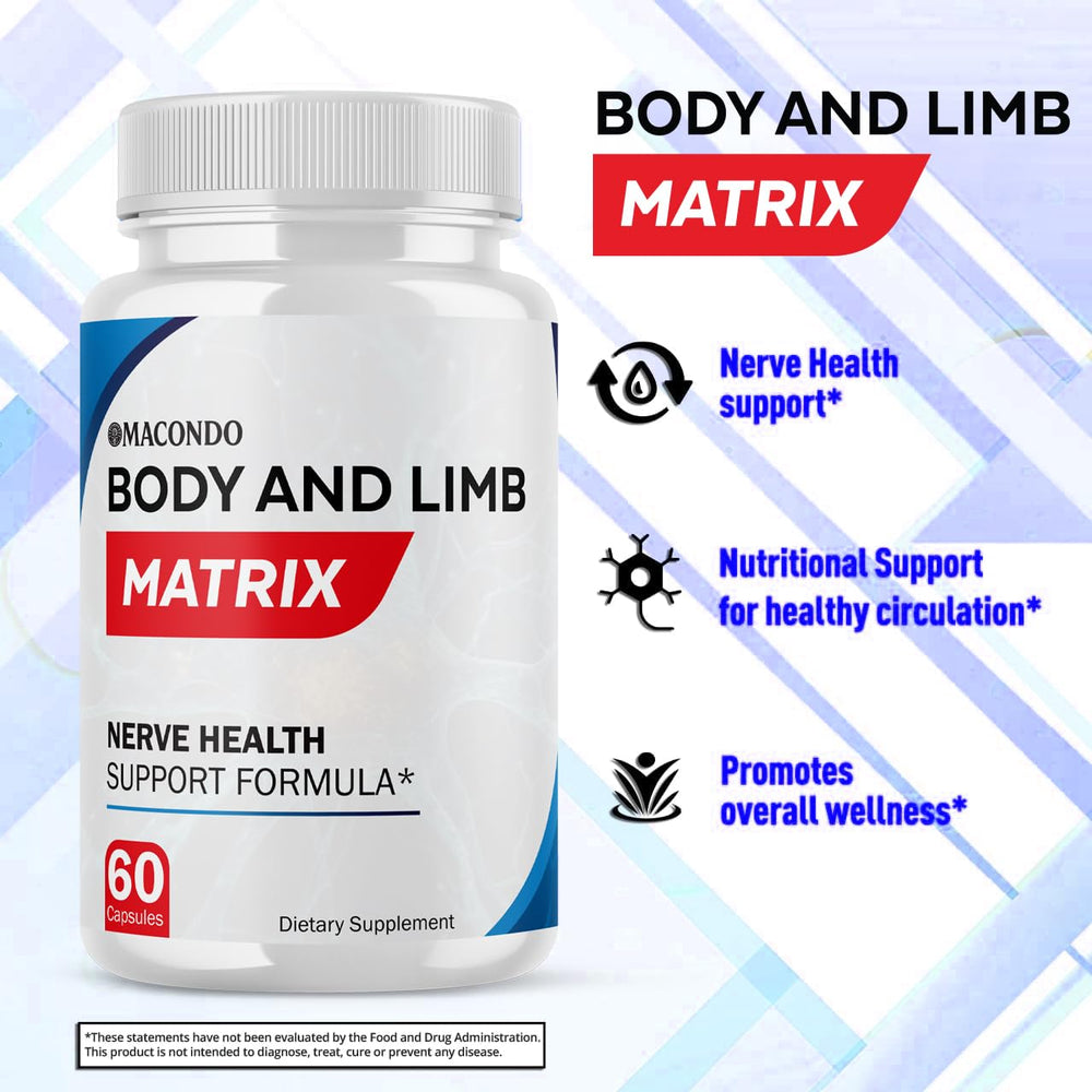 Macondo vein support pills displayed with natural ingredients for leg comfort.
