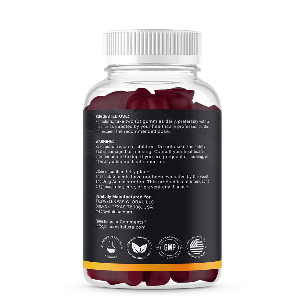 Macro Vital third-party lab seal indicates trusted quality and safety.