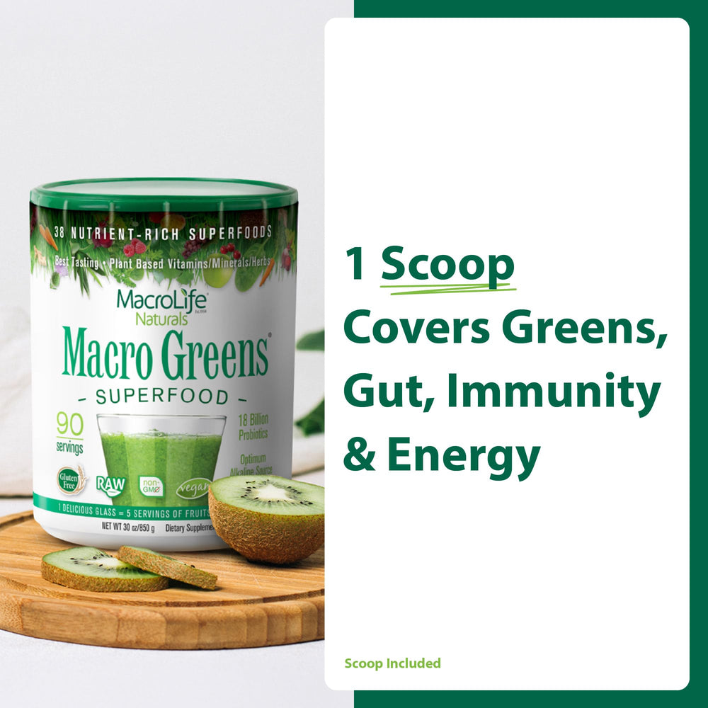MacroLife Macro Greens on-the-go pack for portable daily greens