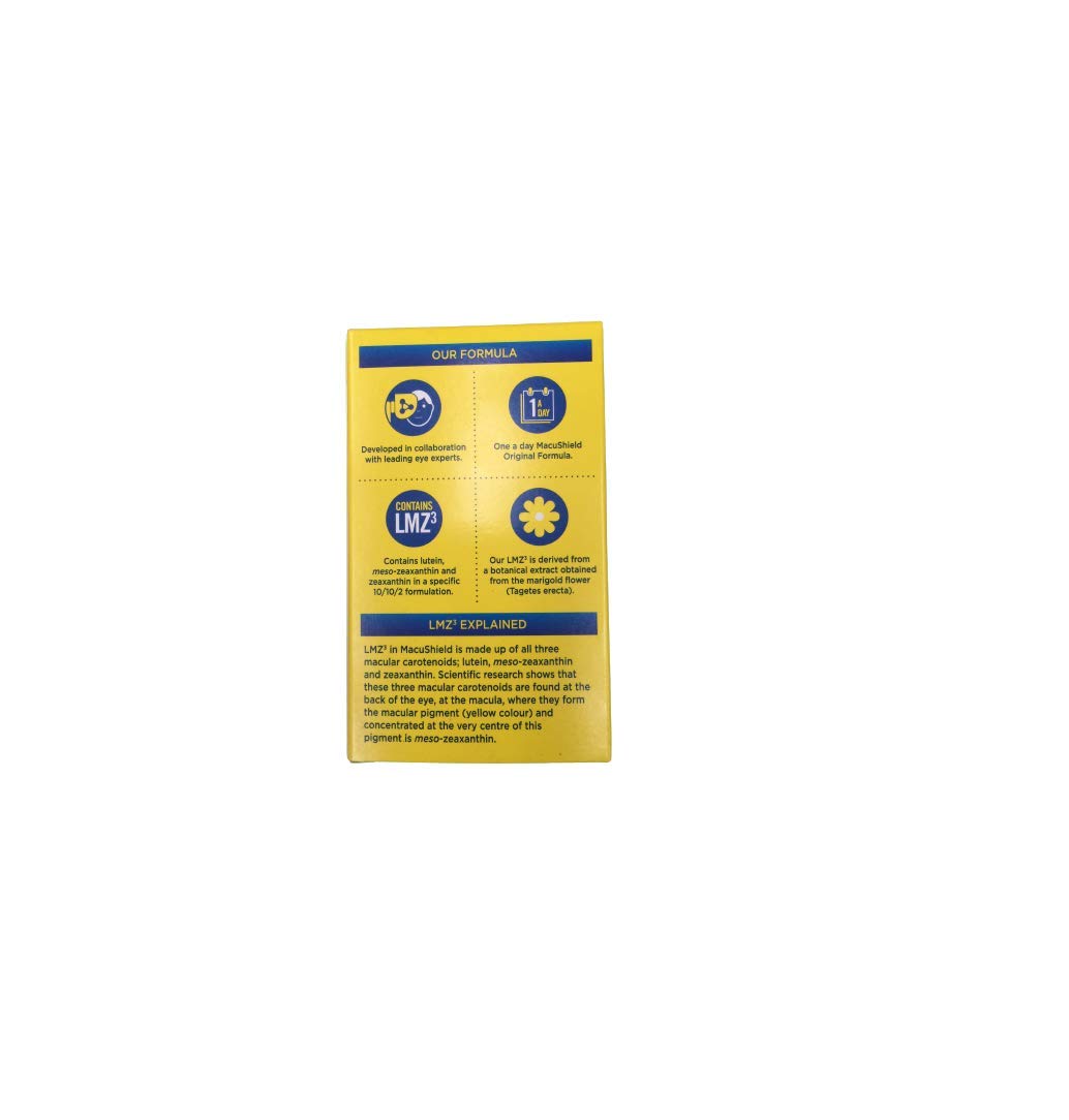 MacuShield capsules on kitchen counter for easy accessibility.