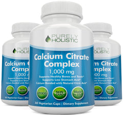 Purely Holistic calcium citrate manufactured in a USA facility.