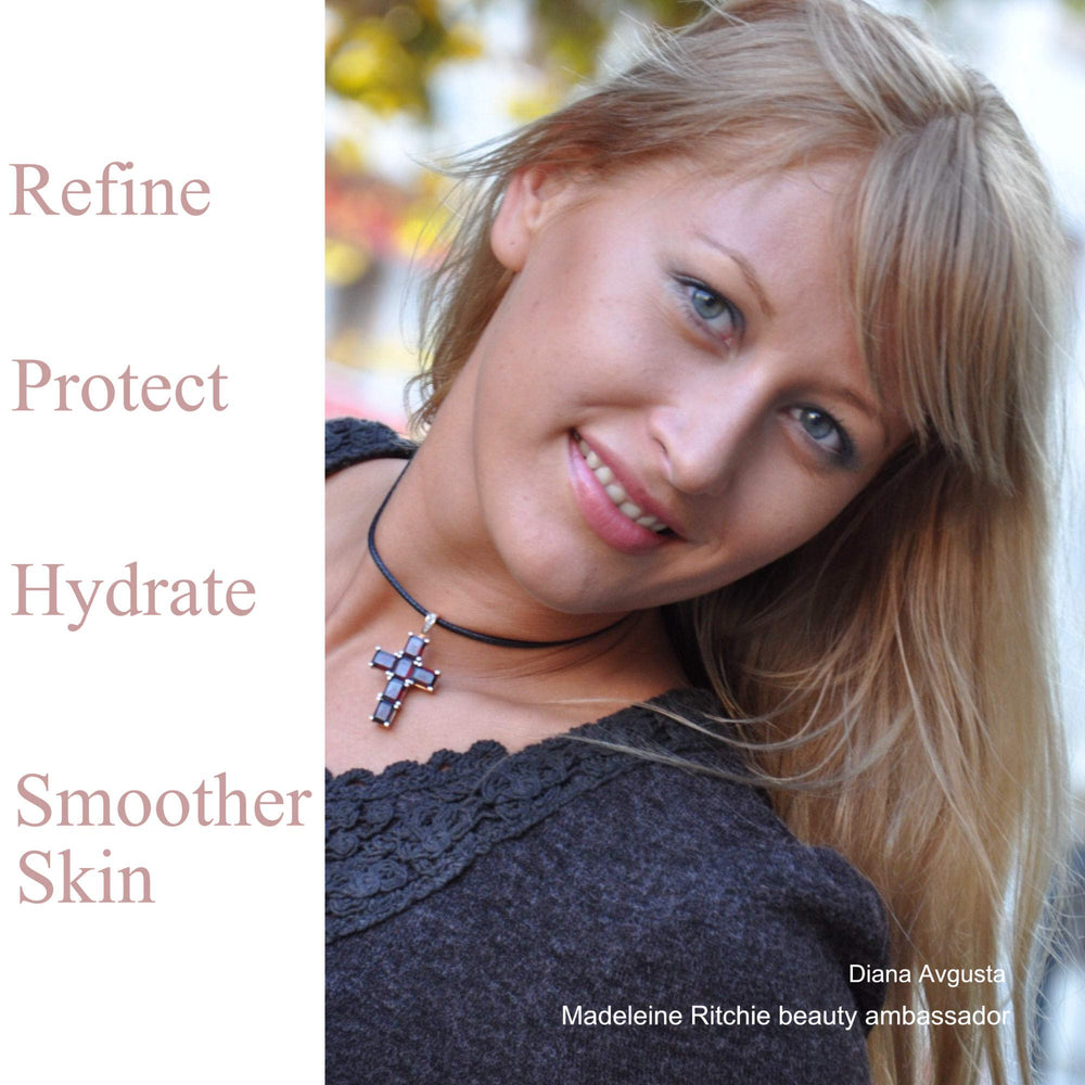 Madeleine Ritchie cream texture swirl suggesting easy application.