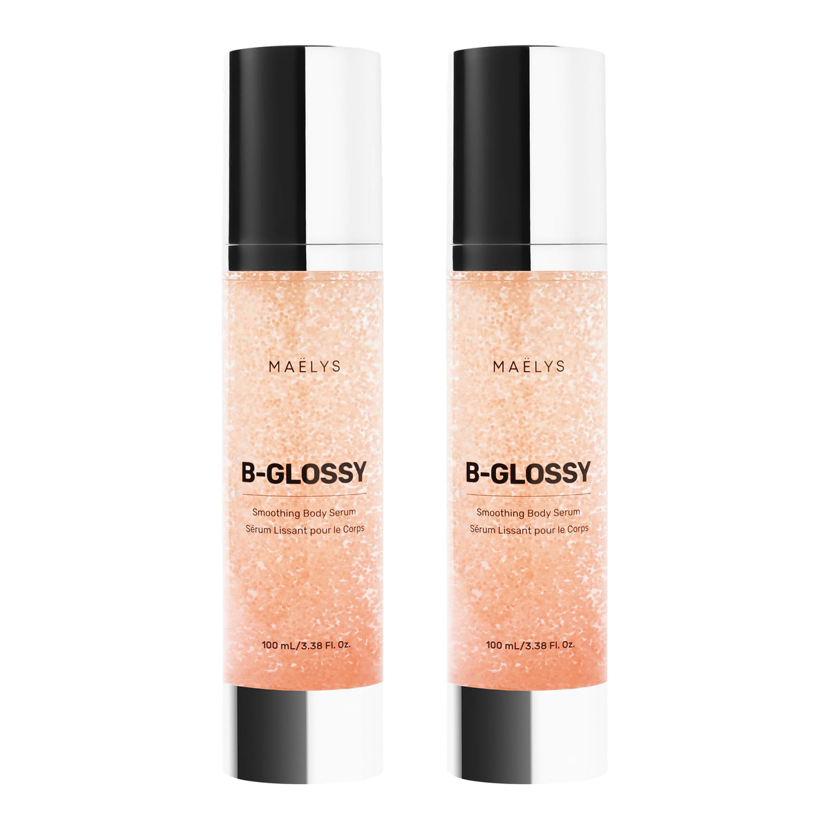 Maelys B-Glossy serum bottle for quick absorption and hydration.
