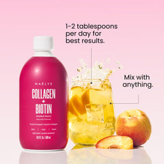 Maelys biotin and hydrolyzed collagen blend shown for daily routine
