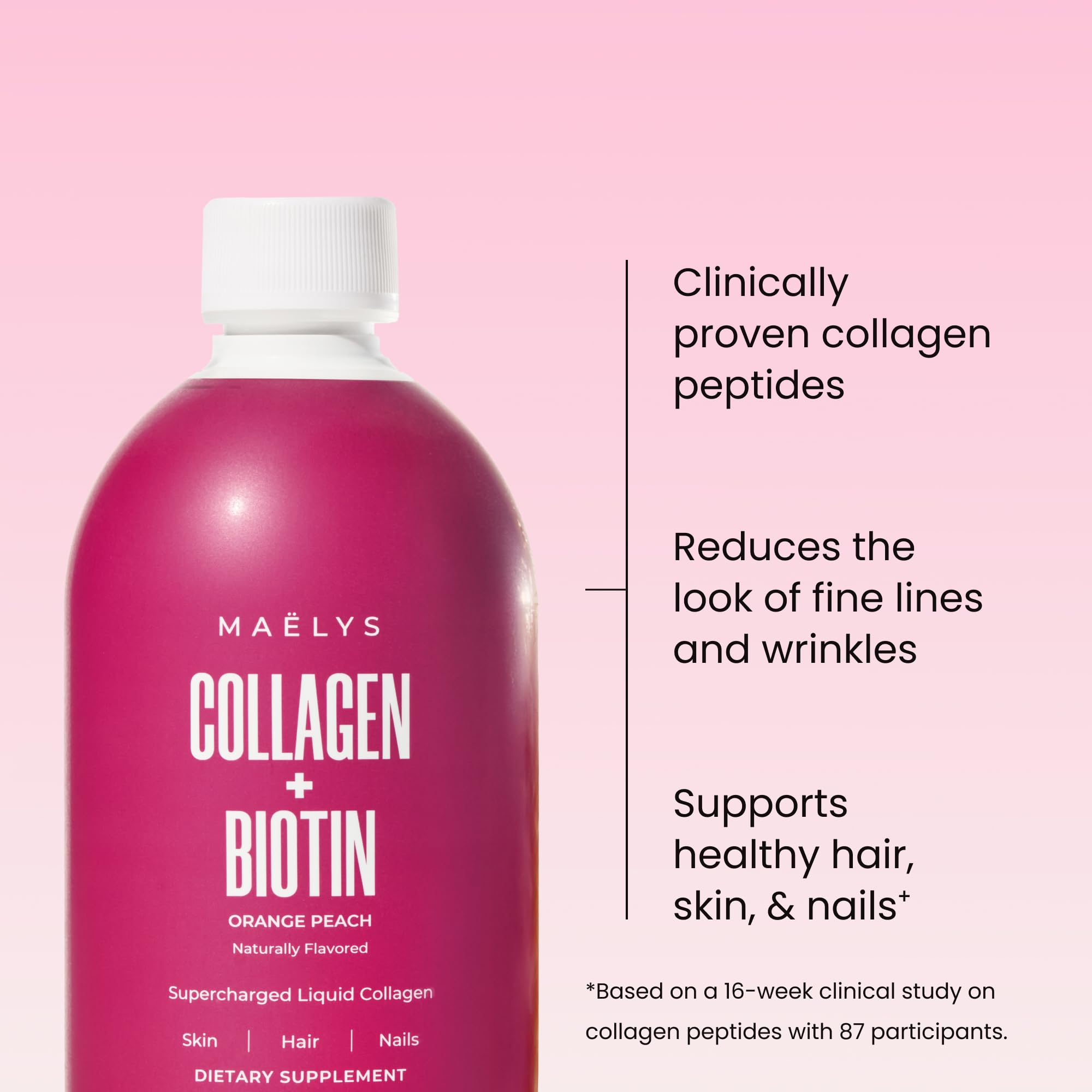 Maelys collagen label shows nutrition facts and key ingredients