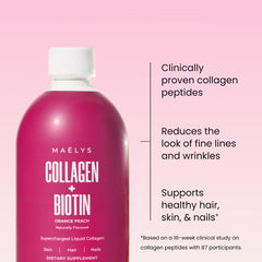 Maelys collagen label shows nutrition facts and key ingredients