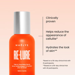 MAËLYS Re-Lure serum applied to the arm for firming effect.