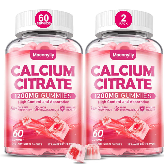 Maennyliy calcium citrate gummies bottle – high absorption for adults.