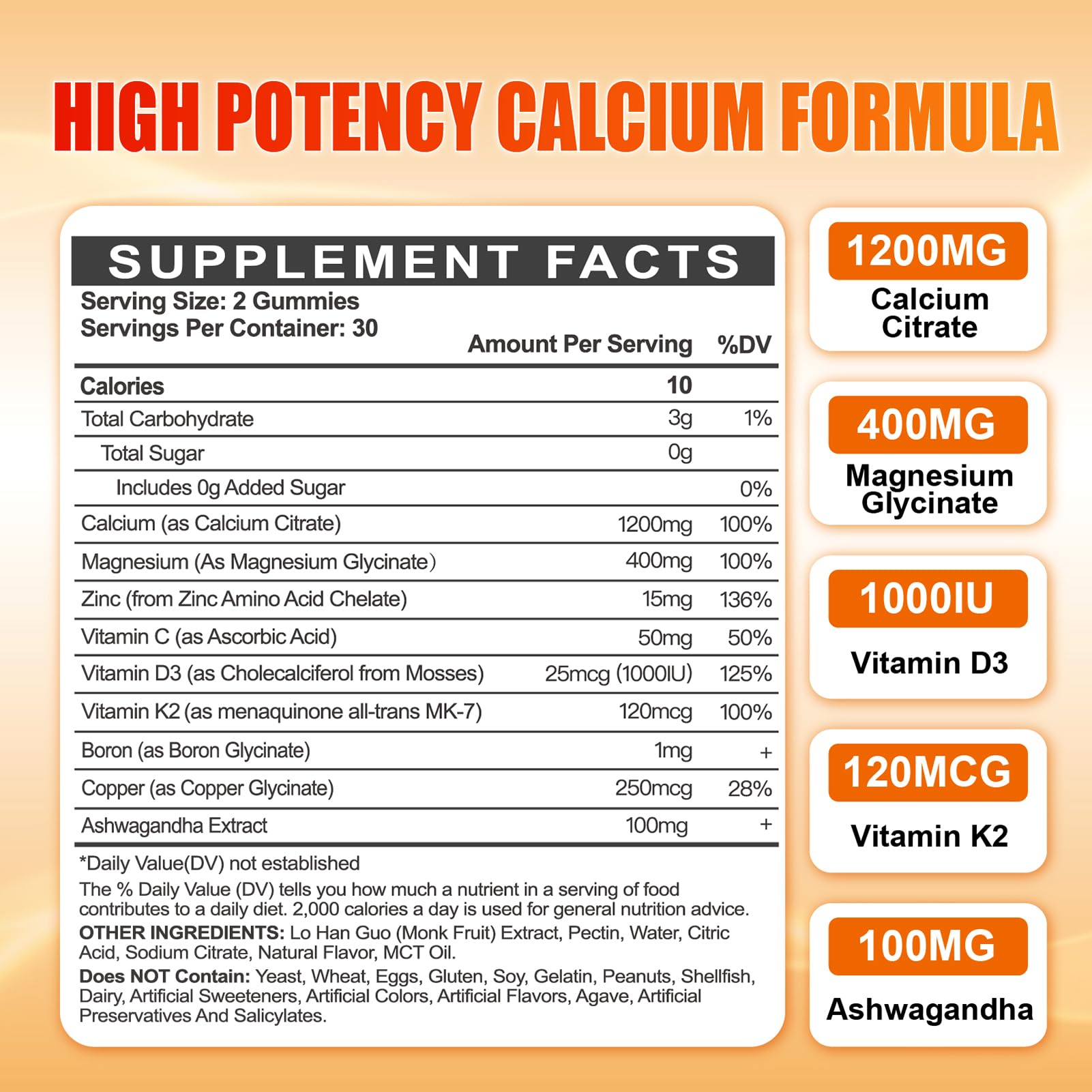 Maennyliy Calcium gummies closeup shows smooth texture and flavor.