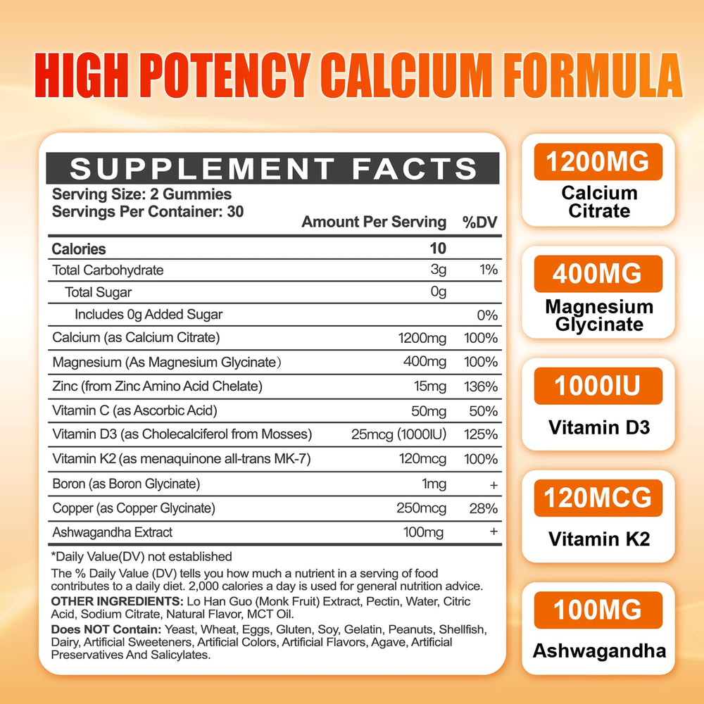 Maennyliy Calcium gummies closeup shows smooth texture and flavor.