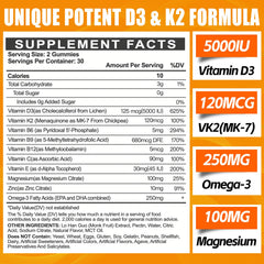 Maennyliy Vitamin D3 K2 Gummies bottle top for easy daily dose and vegan-friendly vitality.