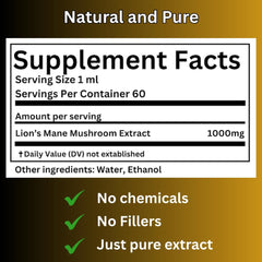 Mag Mushrooms Lion's Mane tincture dosage scoop illustrating convenient daily dosing