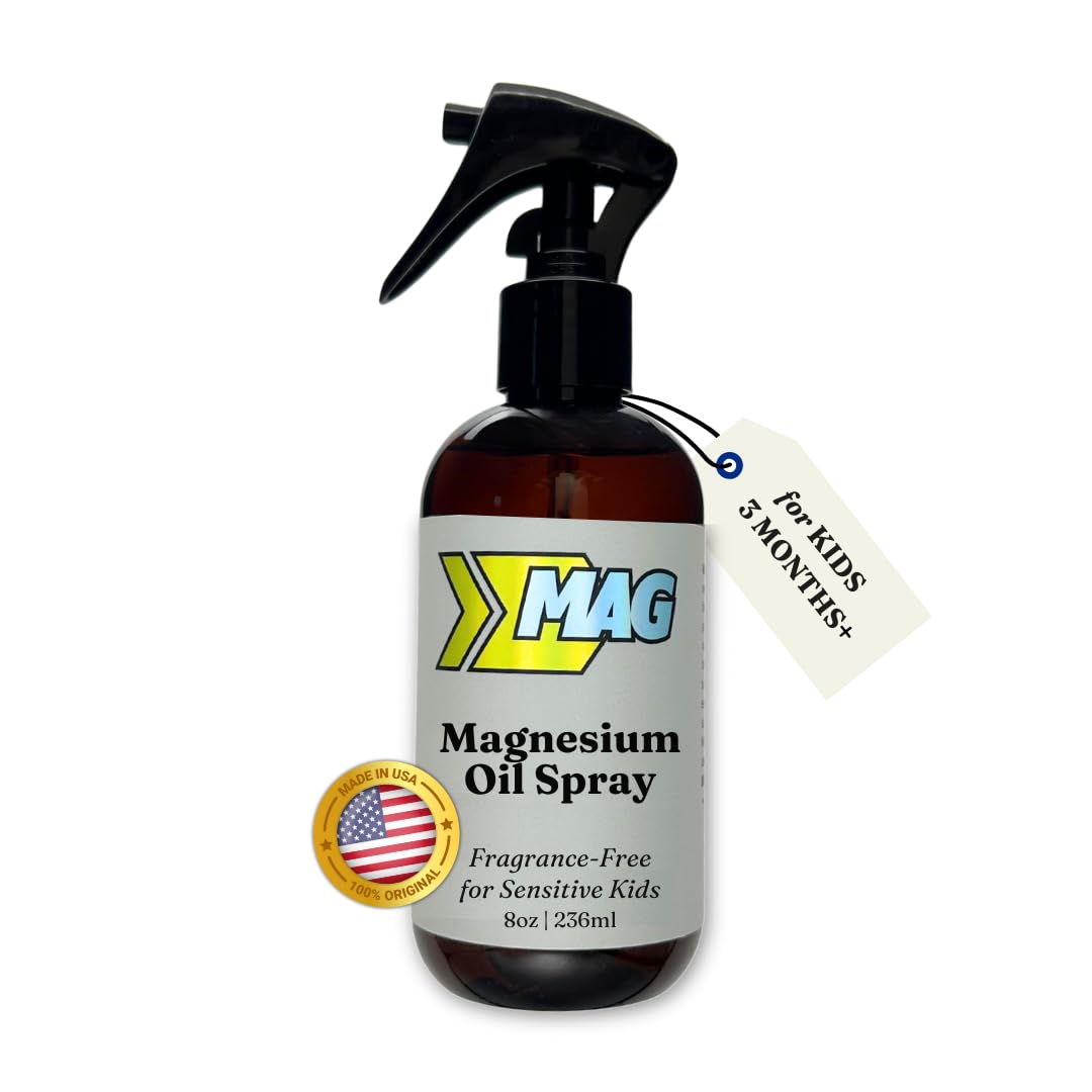 MAG Recovery Kids Magnesium Spray bottle ready for easy, targeted relief