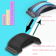 Magic Back Support memory foam lumbar pillow provides comfortable, contouring back support.