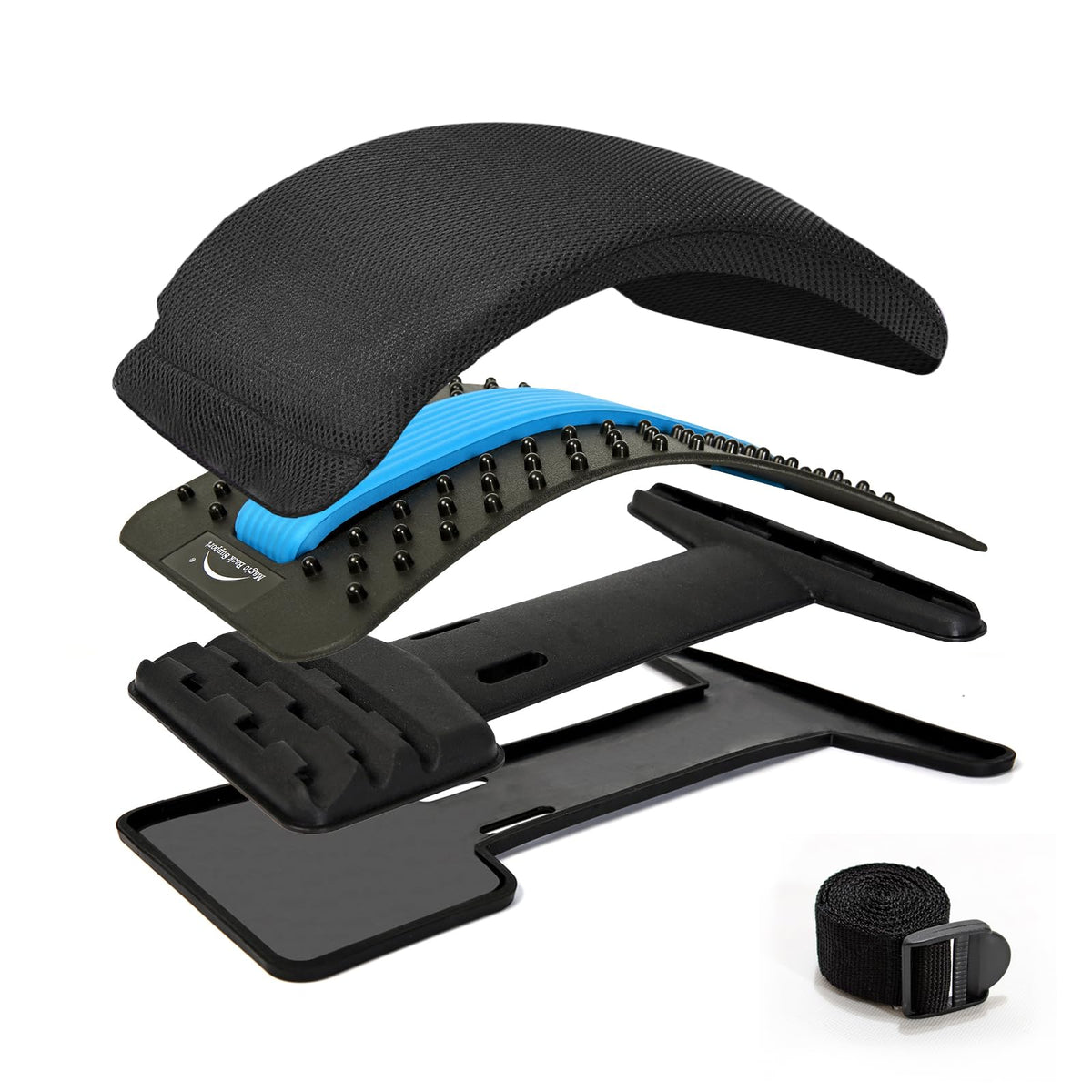 Magic Back Support multi-level lumbar stretcher offering adjustable heights for personalized spine support.