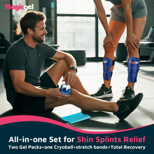 Magic Gel Cryoball provides targeted compression for shin splint relief