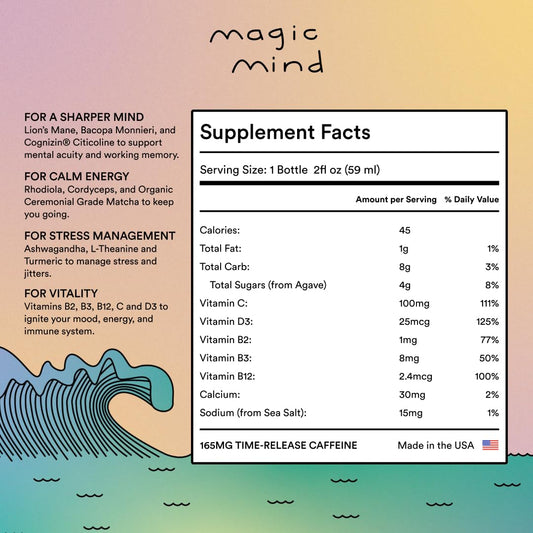 Magic Mind MAXX with Lion’s Mane promotes mental clarity.