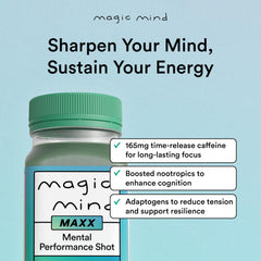 Magic Mind MAXX Ashwagandha supports stress balance and calm focus.