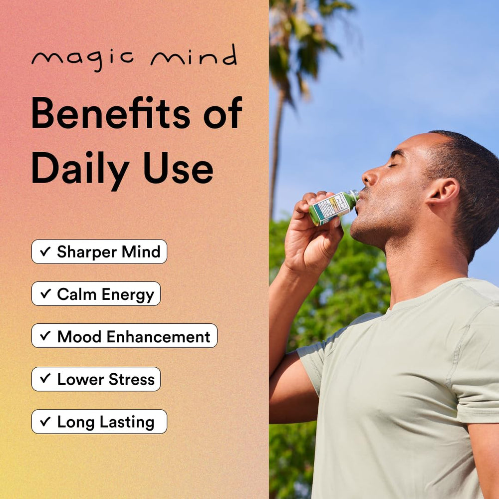 Magic Mind shot in hand ready for a focus session.