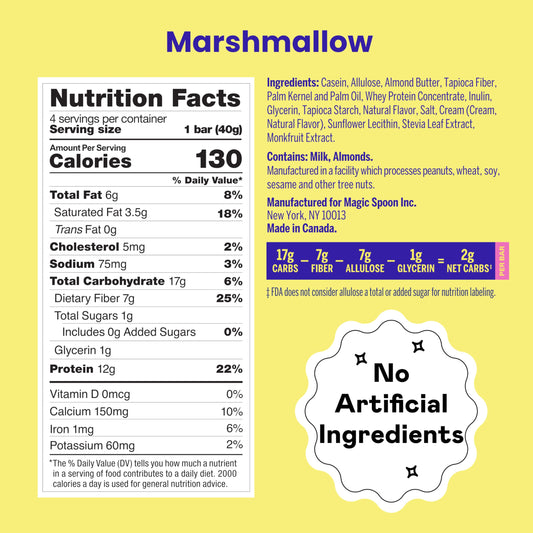 Magic Spoon Treats 16-bars marshmallow close-up shows crisp texture and protein-packed appeal