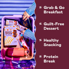 Magic Spoon Salted Caramel bar in gym bag for post-workout fuel