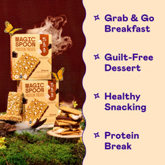 Ingredients shot for Magic Spoon Smores bars highlighting gluten-free, soy-free recipe.